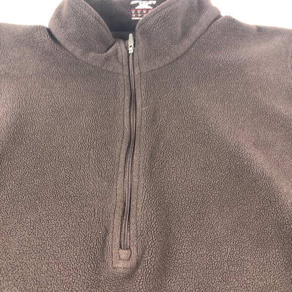 Spyder Sweater Men's Extra Large Brown Fleece Quarter Zip Pullover Casual - Picture 3 of 12